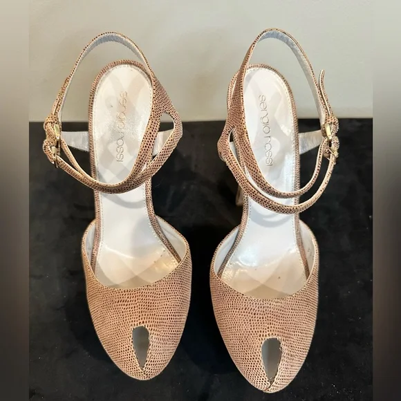 Sergio Rossi Brown Platform Peep-toe stiletto - Size 6.5/EU 36.5